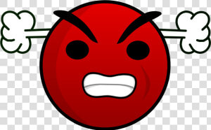 Transparent Angry Face Clipart   Red Angry Face Emoticon  HD Png Download