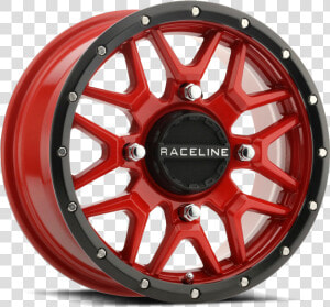 A94r Krank   Utv Beadlock Wheels Red  HD Png Download