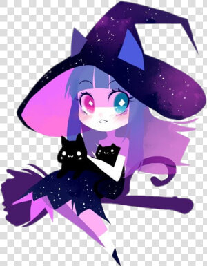  freetoedit  cute  kawaii  cat  witch  space  blue   Anime Girl Cute Kawaii Neko  HD Png Download