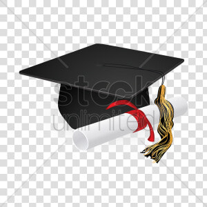 Graduation Cap And Diploma Vector Image Graphic   Graduation Cap Png Transparent  Png Download