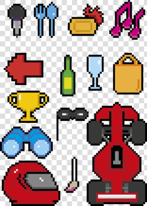 702 X 981   F1 En Pixel Art  HD Png Download