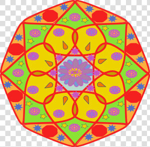 Mandala Svg Clip Arts   Mandalas Para Niños A Color  HD Png Download