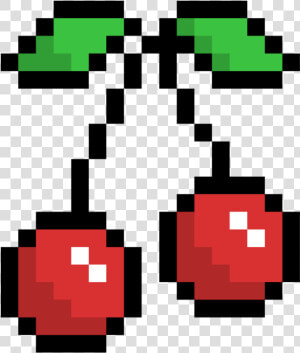  pixel Cerezas   Cherry Pixel Art  HD Png Download