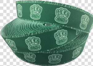 Ribbons  tag  Dark Green Paw Print Grosgrain Ribbons   Belt  HD Png Download