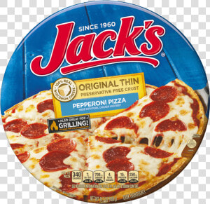 Jack S Original Thin Crust Pepperoni Frozen Pizza   Jacks Original Thin Crust Pizza  HD Png Download