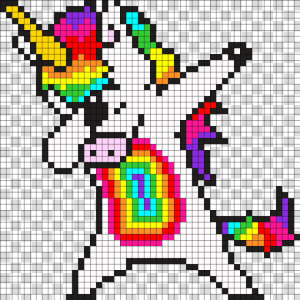 Pixel Art Licorne Dab  HD Png Download