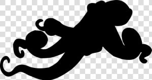 Black Octopus Png   Octopus Silhouette  Transparent Png