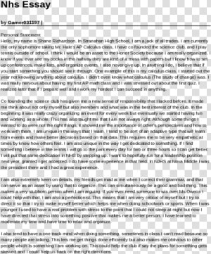 Examples Of National Honor Society Essays  HD Png Download