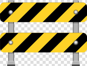 Yellow Road Barricade Png Clip Art   Road Closed Clip Art  Transparent Png