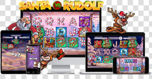 Netent Santa Vs Rudolf  HD Png Download