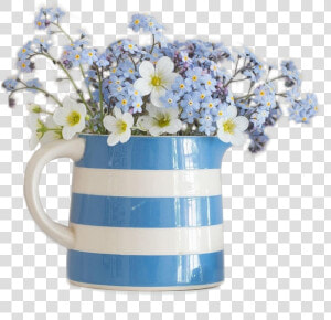 Vaso Azul Com Flor Azul   Immagini Buon Pomeriggio Il Lato In Fiore  HD Png Download