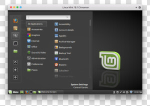 Images mint 1 Menu en   Linux Mint 17 1  HD Png Download