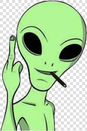 Tumblr Alien Green Fuck   Alien Png  Transparent Png