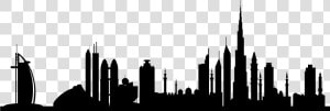 Burj Khalifa Skyline Silhouette Royalty free   Dubai City Skyline Png  Transparent Png