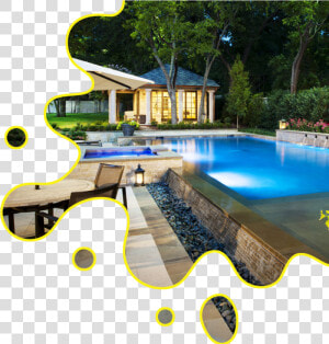 Semi Inground Rectangle Pool Landscape Ideas  HD Png Download