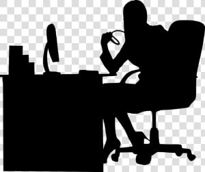 Business Woman Woman Silhouette Working  HD Png Download