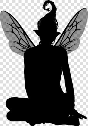 Fairy Sitting Silhouette Clip Arts   Fairy Silhouette Clipart Png  Transparent Png