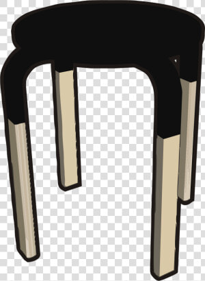 Frosta Stool  Half Black Clip Arts   Stool Clipart  HD Png Download