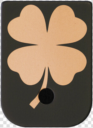 4 Leaf Clover Brass Black Traditional Finish Mag Plate  HD Png Download