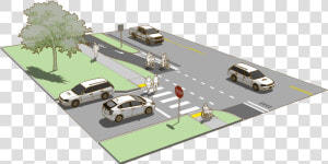 Separated Bike Lane Design  HD Png Download