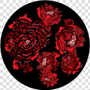 Apollo Design C2 1172 Rose Are Red Glass Pattern   Common Peony  HD Png Download