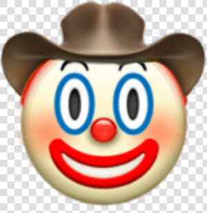  emojiiphone  emoji  clown  hats  iphone  meme  tumblr   Clown Emoji With Cowboy Hat  HD Png Download