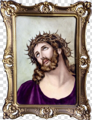 Antique European Icon Jesus Christ Crucifixion Portrait   Picture Frame  HD Png Download