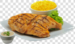 Chicken And Chips   Half Chicken With Rice  HD Png Download