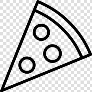 Pizza Slice   Pizza Slice Clipart Black And White  HD Png Download