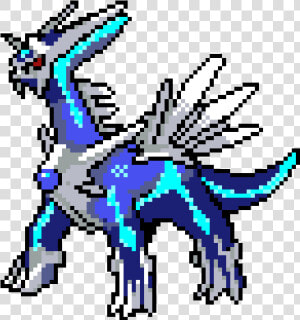 Dialga From Pokemon   Pixel Art Pokemon Grids  HD Png Download