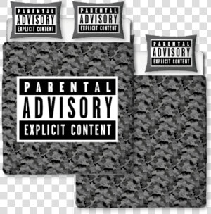 Parental Advisory Camo Dbl Pnl   Explicit Content Parental Advisory  HD Png Download