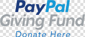 Paypal Giving Fund Logo  HD Png Download