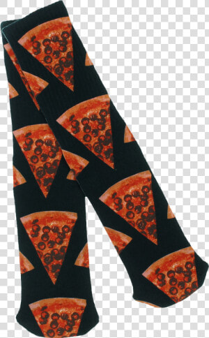 Skate Mental Pizza Slice Socks Black   Motif  HD Png Download