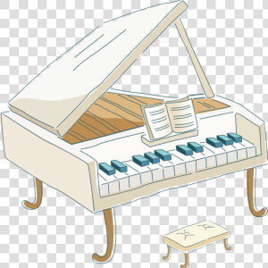 Creative Cartoon Piano Children Play The Piano   钢琴 手绘  HD Png Download