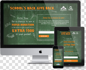 Gp Backtoschool Web Mockup 01   Flat Panel Display  HD Png Download