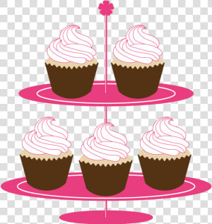 Cupcakes On Stand Clipart   Cake Stand Clip Art  HD Png Download