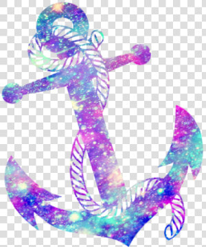  ancla  anchor  galaxy  galaxia   Colorful Anchor  HD Png Download