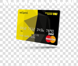 Western Union Netspend   Western Union  HD Png Download