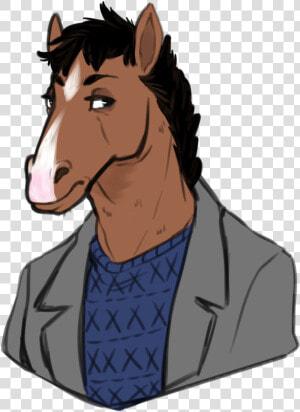   Bojack Horseman Drawing   Png Download   Mustang Horse  Transparent Png