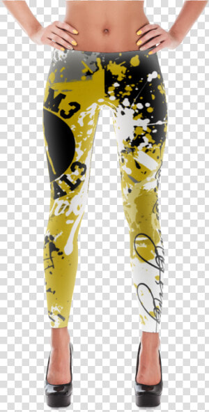 Ff Gold Splatter Leggings   Body Painted Leggings  HD Png Download