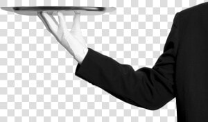 Waiter With Tray Png   Transparent White Glove Service  Png Download