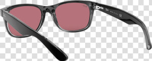 New Wayfarer Sunglasses In Black Transparent Violet   Plastic  HD Png Download