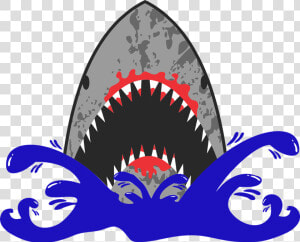 Shark  Wave  Beach  Ocean  Danger  Attack  Blood   Hàm Cá Mập Vector  HD Png Download