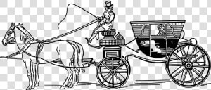 Horse Pulling Carriage Drawing  HD Png Download