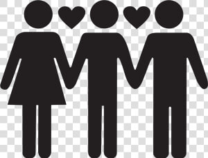 Dos Hombres Y Una Mujer Con Imágenes De Corazón En   Friendship Friends Icon Transparent  HD Png Download