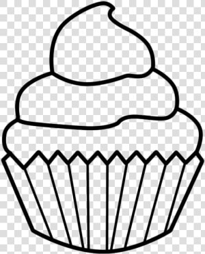 Cupcakes Drawing Discovered By Veronica✝✌☏ On We Heart   Cupcake Clipart Black And White Png  Transparent Png