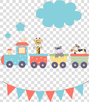 Cartoon Animal Train   Png Download   Train Cảtoon Png  Transparent Png