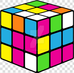 S Neon Rubik   Rubik  39 s Cube Clipart  HD Png Download