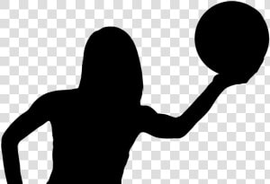 Transparent Girl Basketball Player Silhouette Png   เงา สี ดำ  Png Download