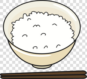 Fried Japanese Cuisine White   Bowl Of Rice Clipart  HD Png Download